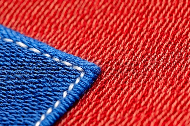 Близкий план стежков на ткани